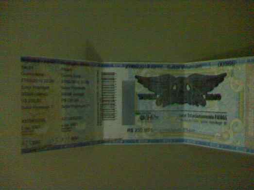 Ingresso - show Aerosmith 27-05-2010